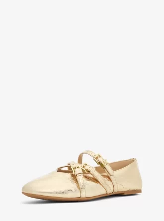 Ballerines Indy Flex en cuir métallisé craquelé