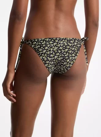 bas de bikini en nylon stretch imprimé floral