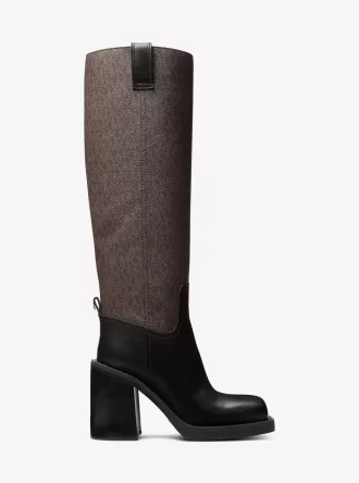 Bottes Houston Signature Logo et talon bloc en cuir