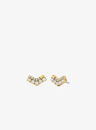 Boucles d&rsquo;oreilles à clous Pavé Chevron