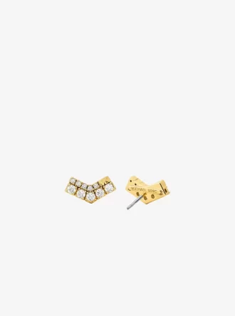 Boucles d&rsquo;oreilles à clous Pavé Chevron