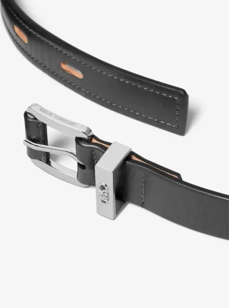 Ceinture en cuir mélangé ajouré