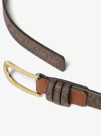 Ceinture fine à logo signature