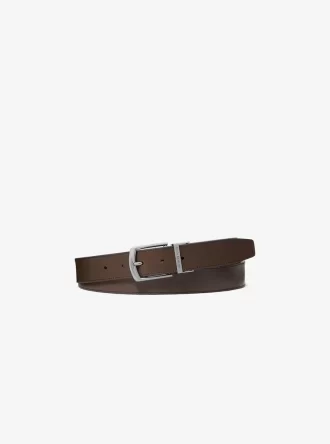 Ceinture réversible en cuir avec logo signature