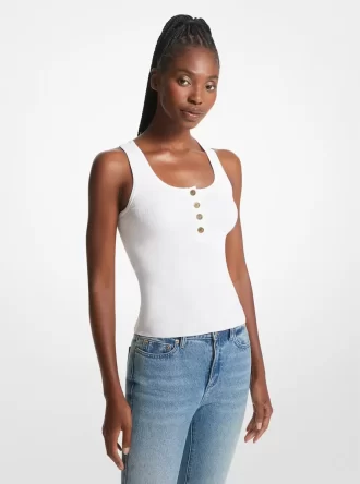 Débardeur en maille côtelée extensible