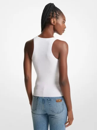 Débardeur en maille côtelée extensible