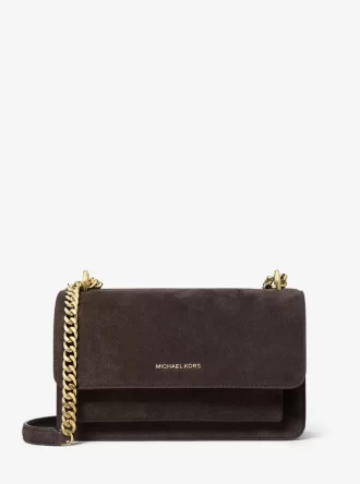 Grand sac à bandoulière en daim Claire