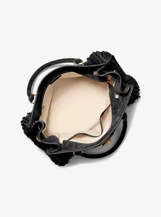 Grand sac à main en daim à franges Hamilton Moderne