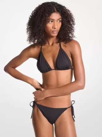Haut de bikini triangle en nylon extensible