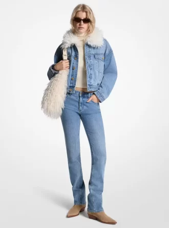 Jean cigarette en denim stretch
