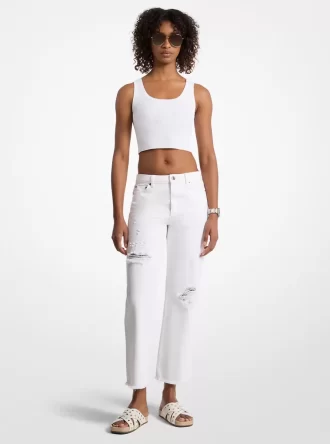 Jean en denim délavé