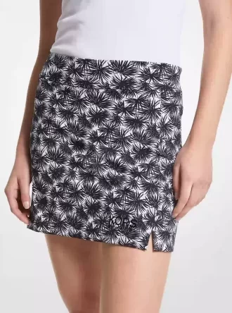Jupe-short en tricot extensible imprimé golf