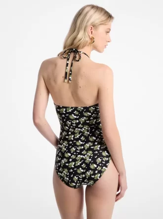 Maillot de bain en nylon stretch à imprimé floral