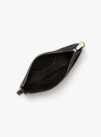 Pochette Jet Set moyenne en cuir et poil de veau imprimé léopard