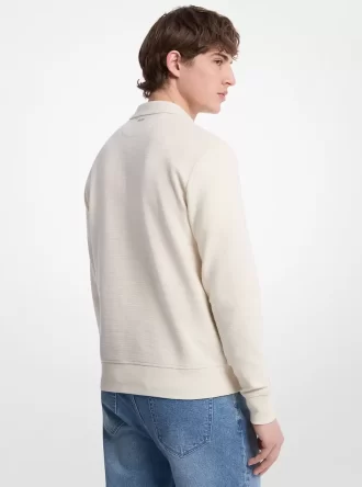 Pull à demi-zip en mélange de coton