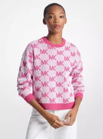 Pull en maille jacquard à logo