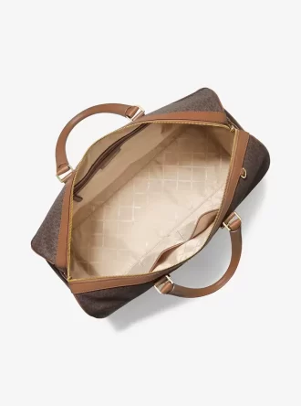 Sac week-end extra-large Bedford Travel à rayures et logo signature