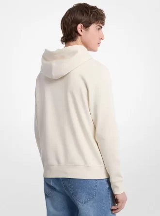 Sweat à capuche en mélange de coton avec logo en relief