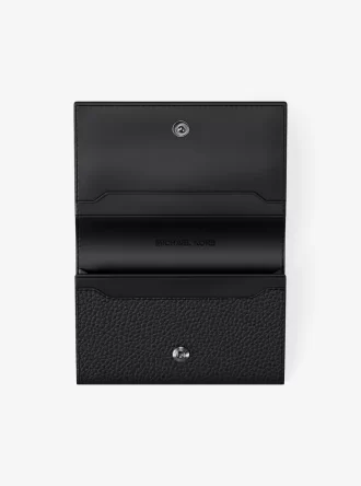 Étui à cartes en cuir grainé Hudson